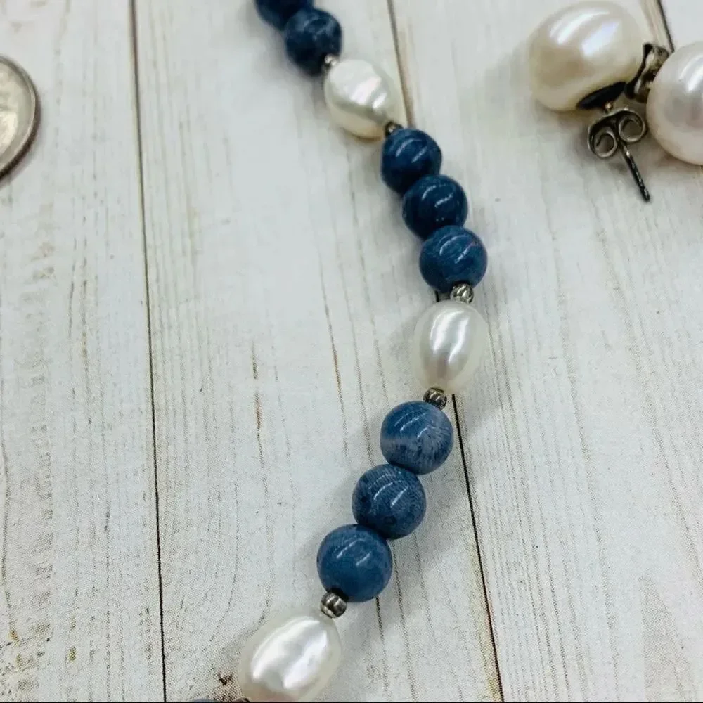 Stone and Pearl Necklace Bundle‎